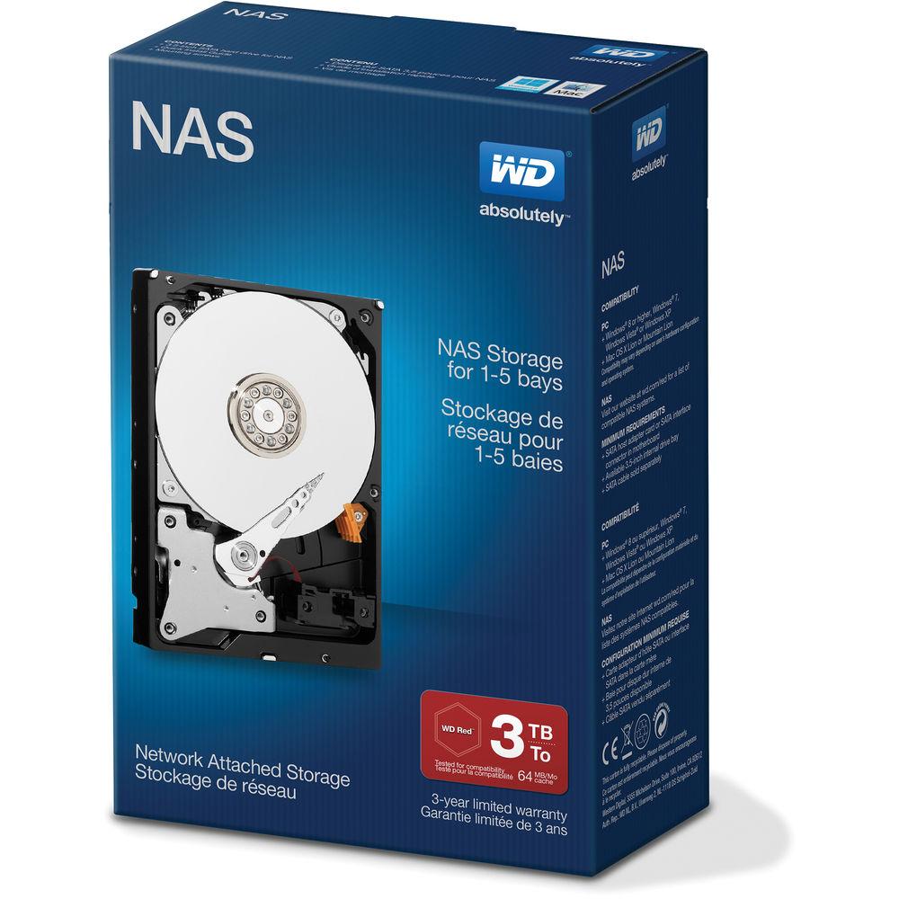 WD 3TB Red 5400 rpm SATA III 3.5" Internal NAS HDD Retail Kit