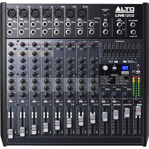 Alto Professional Live 1202 12-Channel Sound Reinforcement USB Mixer with Effects
