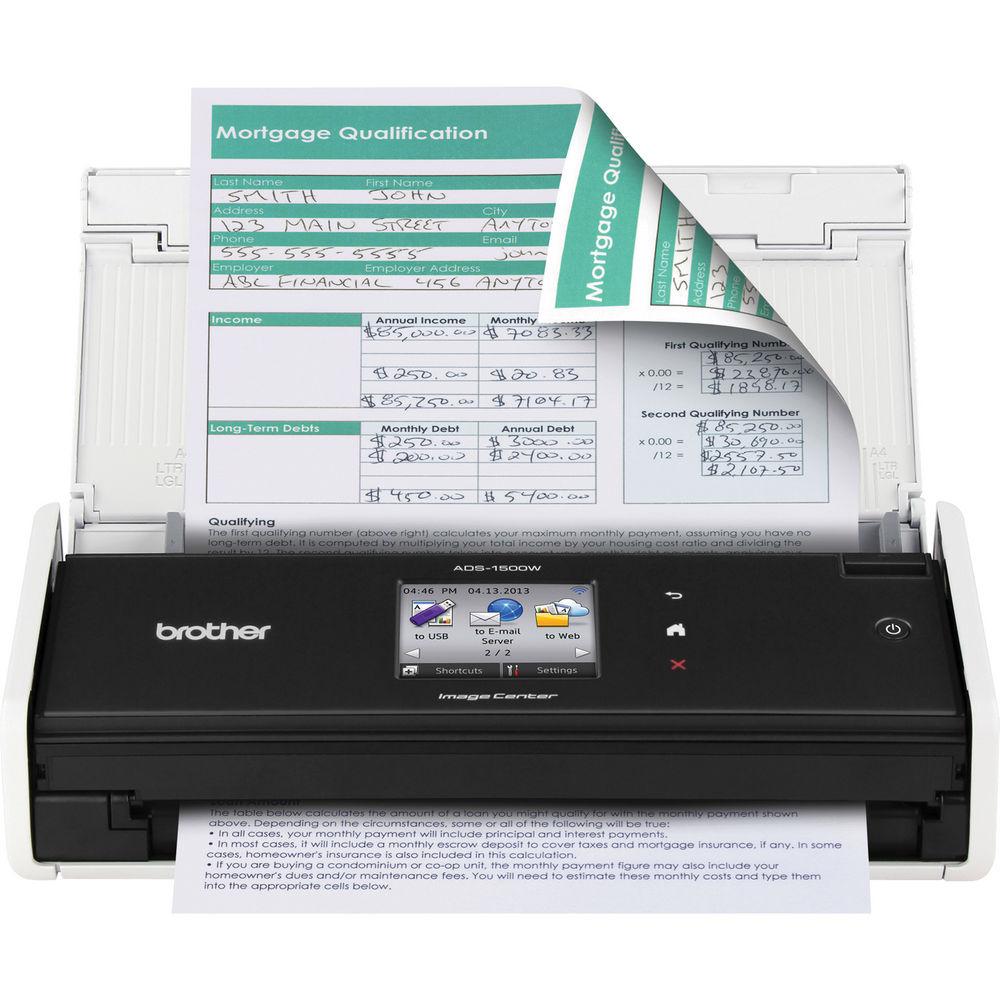 Brother ADS-1500w Wireless Document Scanner
