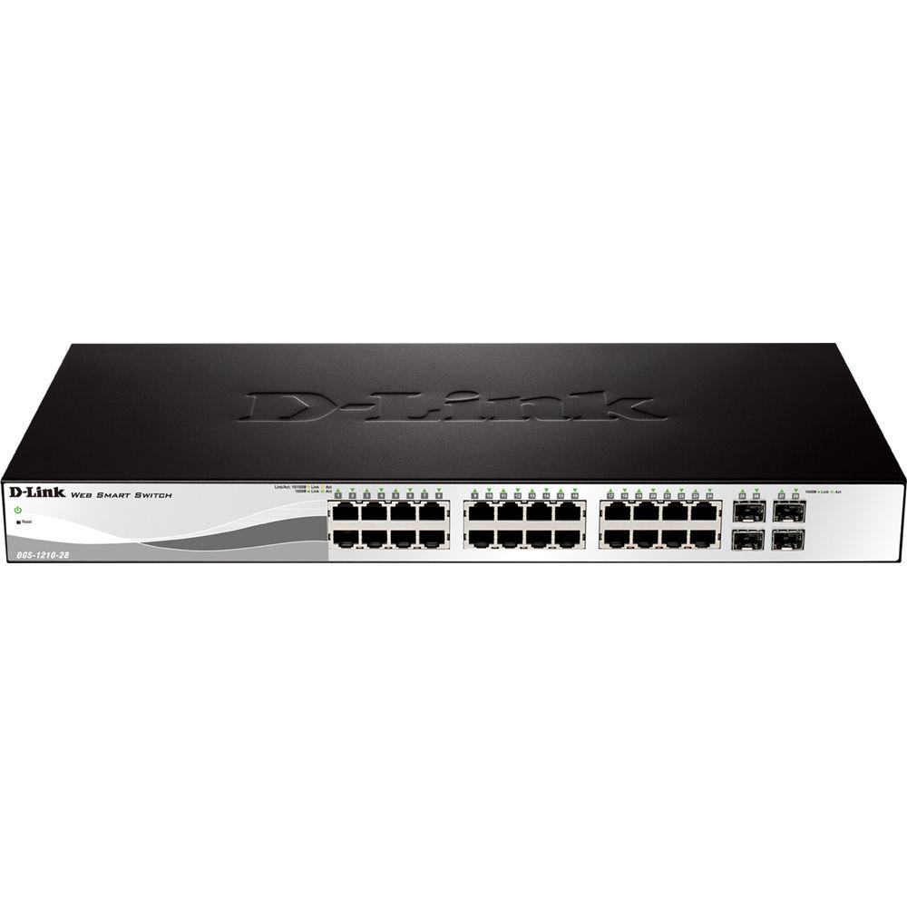 D-Link DGS-1210 24-Port Gigabit Ethernet Web Smart Switch with 4 SFP Ports
