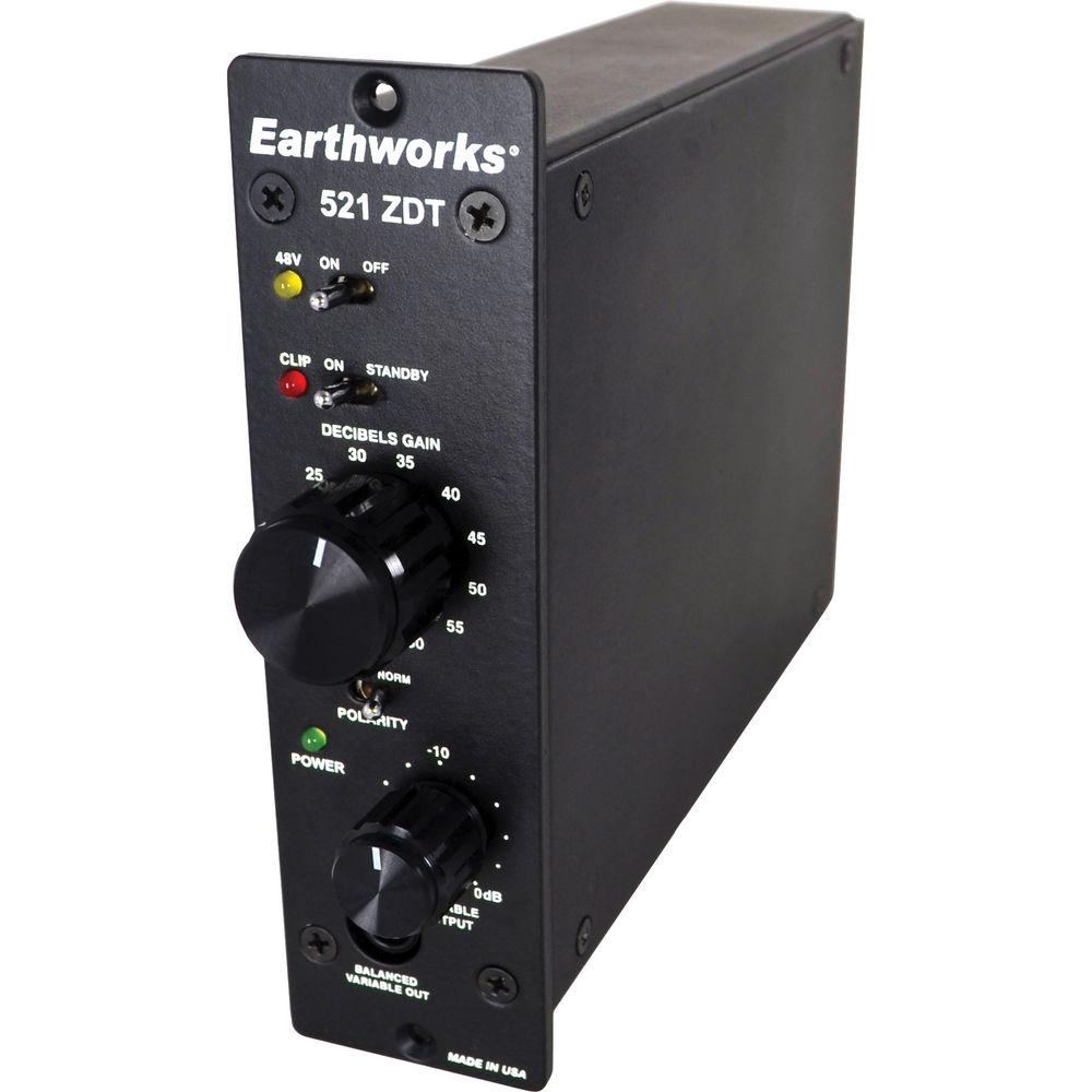 Earthworks 521 ZDT Single-Channel Mic Preamplifier for 500 Series Racks