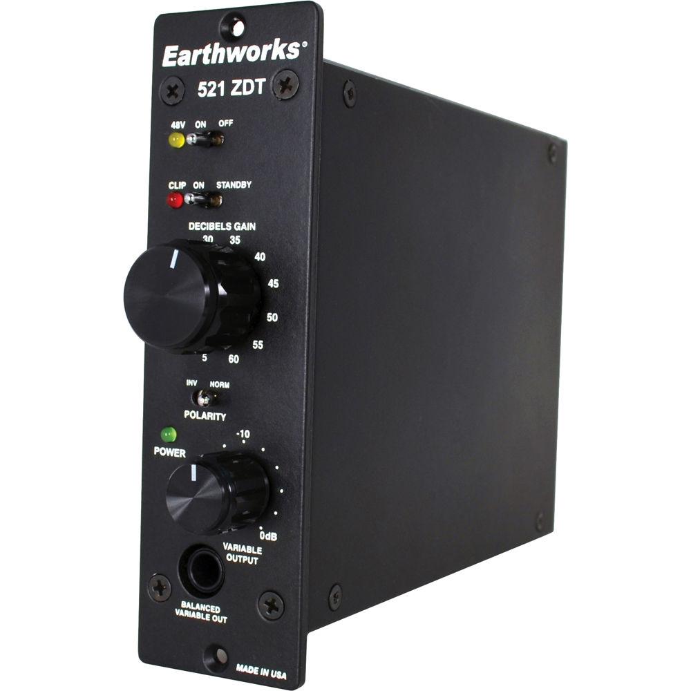 Earthworks 521 ZDT Single-Channel Mic Preamplifier for 500 Series Racks