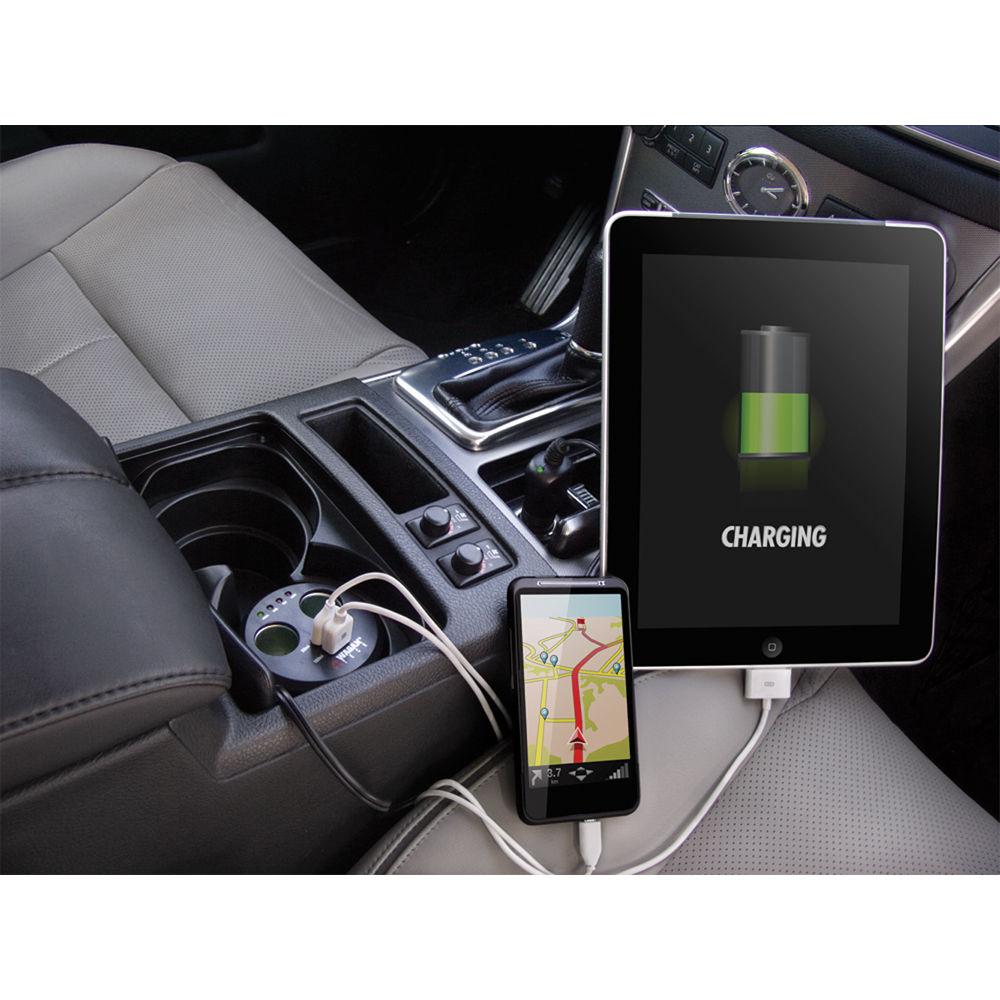 WAGAN Twin USB DC Cup Holder Adapter