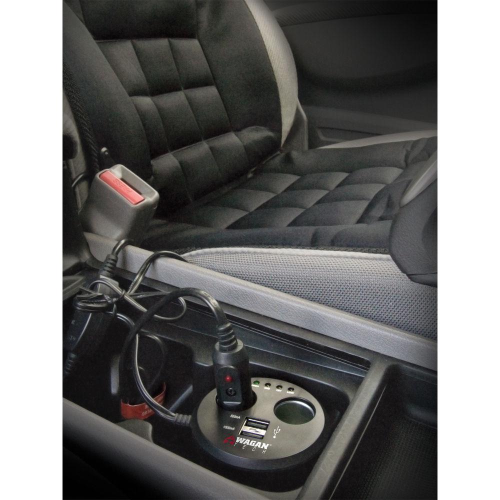 WAGAN Twin USB DC Cup Holder Adapter