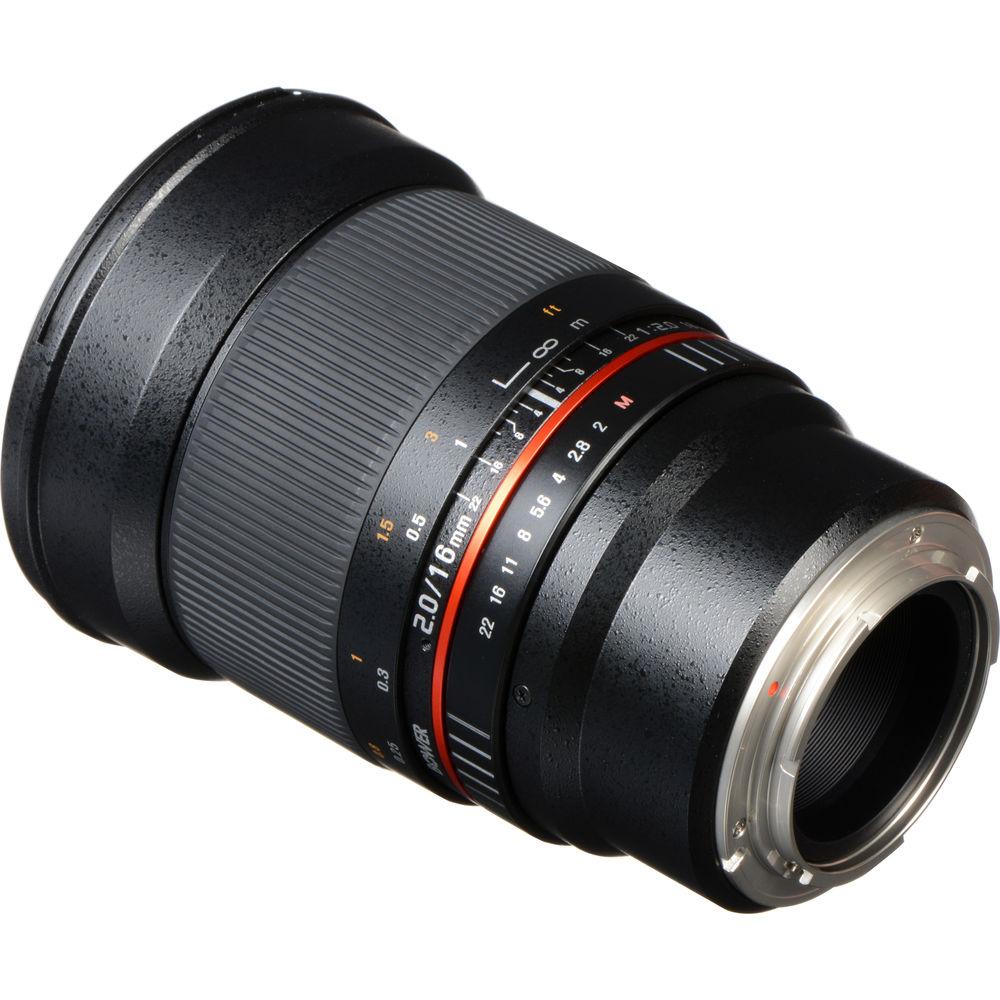 Bower 16mm f 2.0 ED AS UMC CS Lens for Canon EF-M Mount