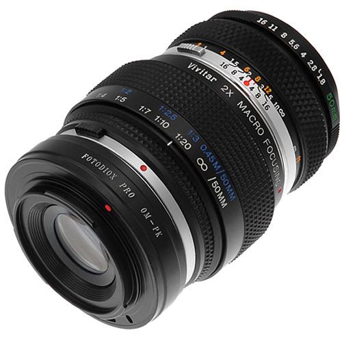 FotodioX Pro Lens Mount Adapter for Olympus OM Lens to Pentax K Mount Camera