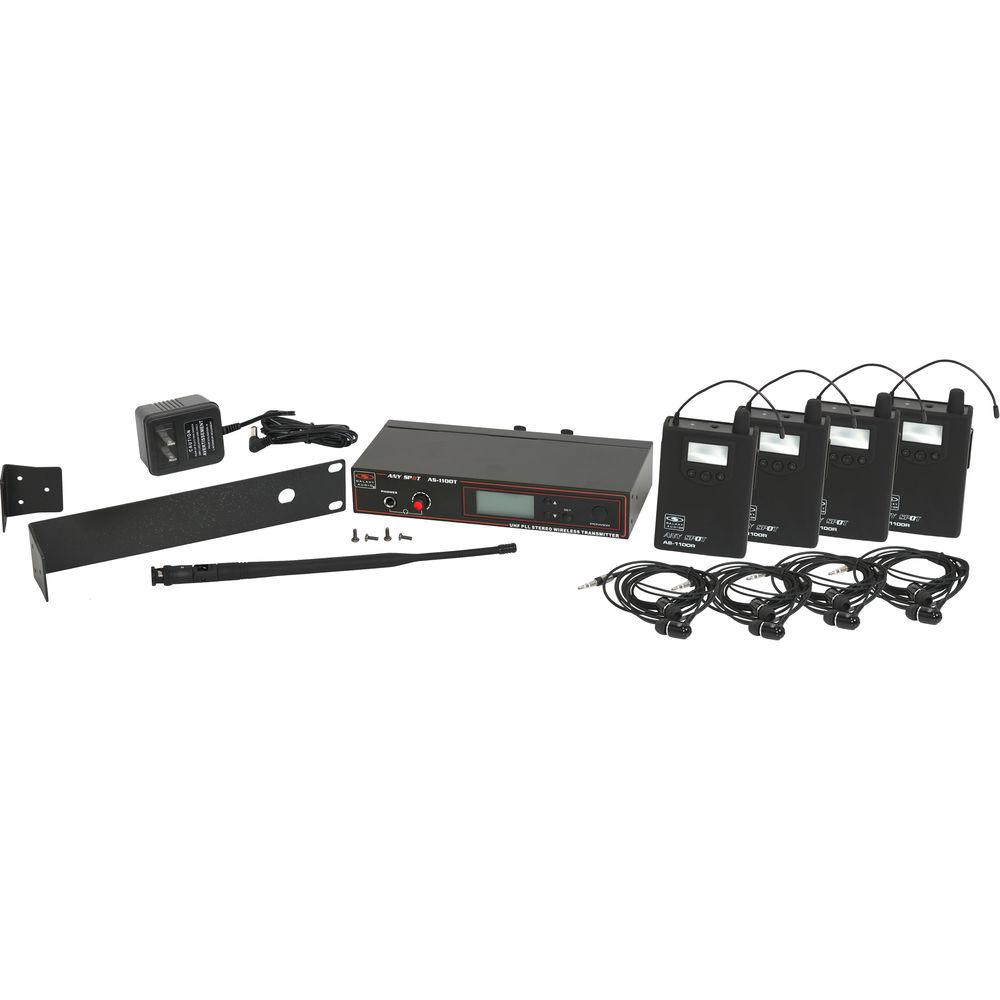 Galaxy Audio AS-1100D 4-User Personal Wireless Stage Monitoring System