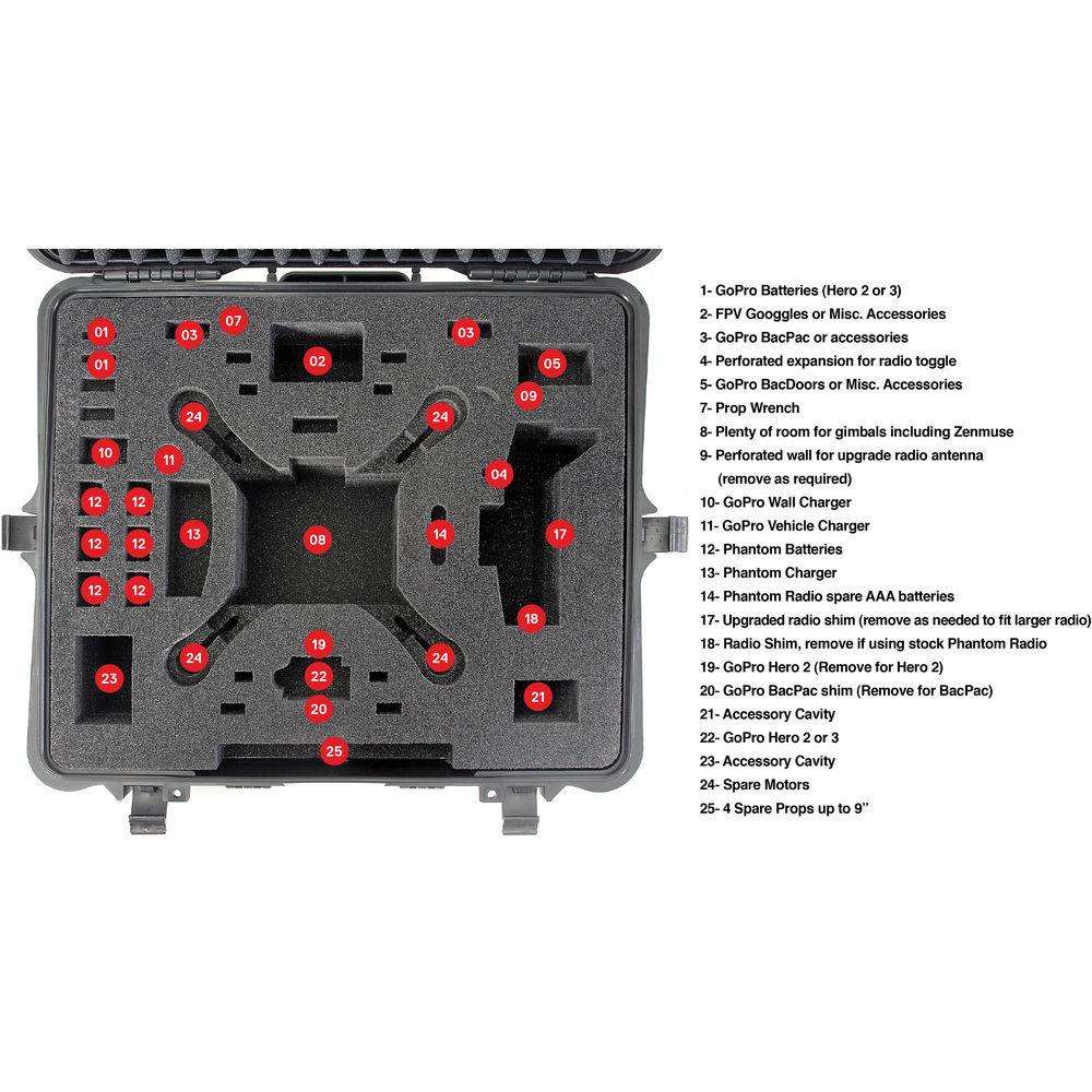 HPRC 2700WPHA Wheeled Hard Case for DJI Phantom Quadcopter