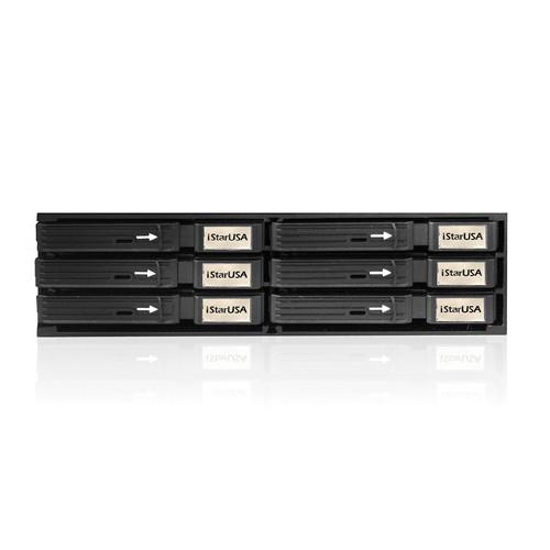 iStarUSA 1x 5.25" to 6x 2.5" SATA 6.0 Gb s Hot-Swap Cage