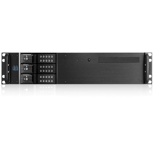 iStarUSA D-230HN-T 2U Compact 3 x 3.5" Bay Trayless Hotswap microATX Rackmount Chassis