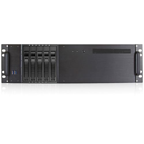 iStarUSA D-350HB-T 3 RU Compact 5 x 3.5" Bay Hotswap microATX Rackmount Chassis
