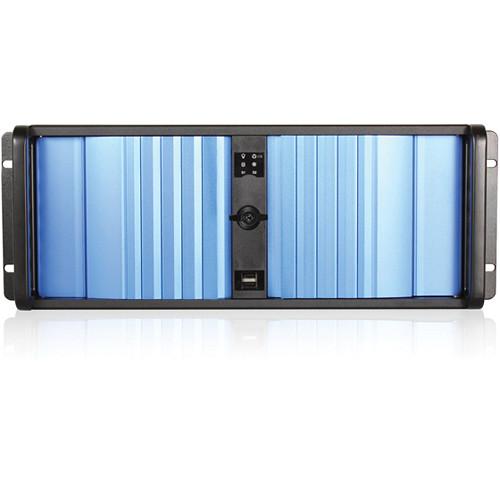 iStarUSA D Storm Series D-400SEA 4U Compact Stylish Rack Mountable Chassis with Blue Bezel