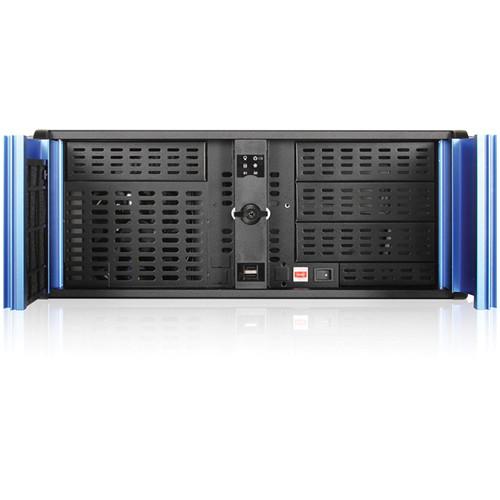 iStarUSA D Storm Series D-400SEA 4U Compact Stylish Rack Mountable Chassis with Blue Bezel