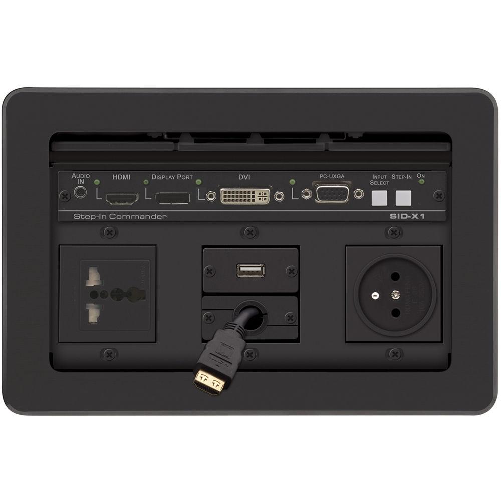 Kramer TBUS-10xl Table Mount Modular Multi-Connection Solution with Black Anodized Aluminum Top