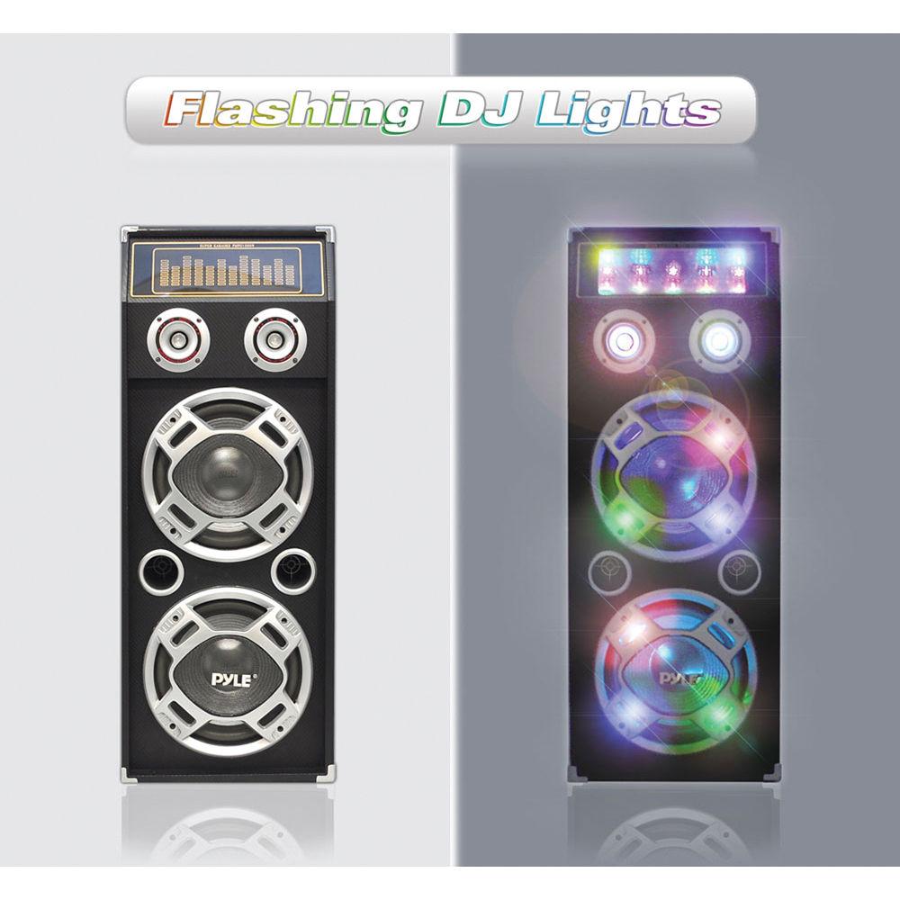 Pyle Pro PSUFM1030P Disco Jam 1,000W 2-Way Speaker System with DJ Lights