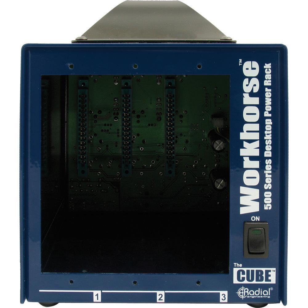 Radial Engineering Workhorse Cube 3-Space Desktop Power Rack for 500 Series Modules