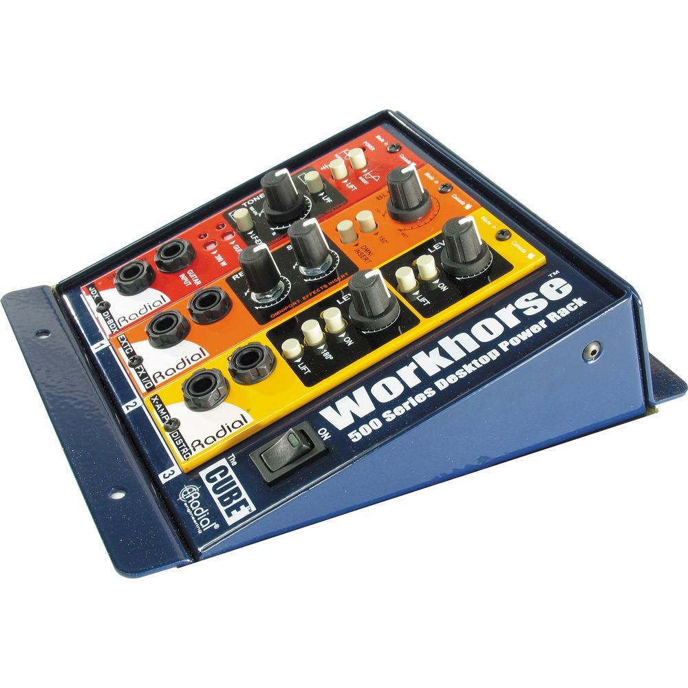 Radial Engineering Workhorse Cube 3-Space Desktop Power Rack for 500 Series Modules