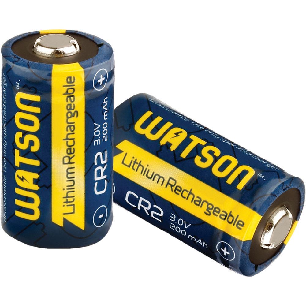 Watson Dual Rapid Charger for 3V CR123A and CR2 Lithium Batteries with 2 CR2 Batteries