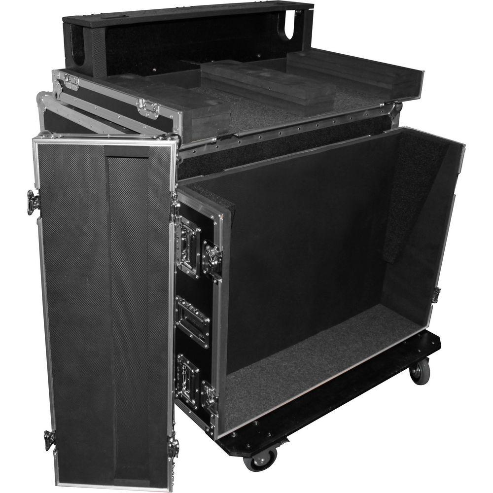 Odyssey Innovative Designs Flight Zone Behringer X32 Case with Doghouse Cable Cover Wheels
