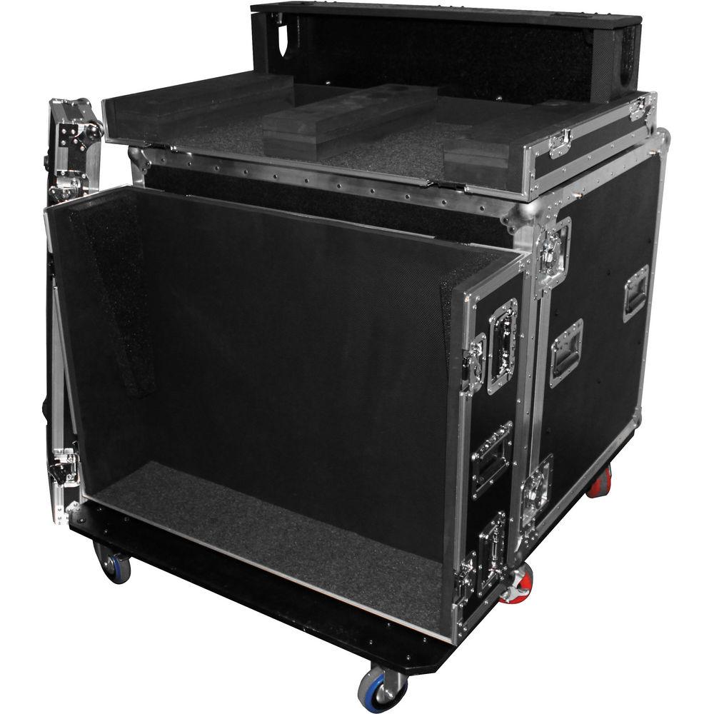 Odyssey Innovative Designs Flight Zone Behringer X32 Case with Doghouse Cable Cover Wheels
