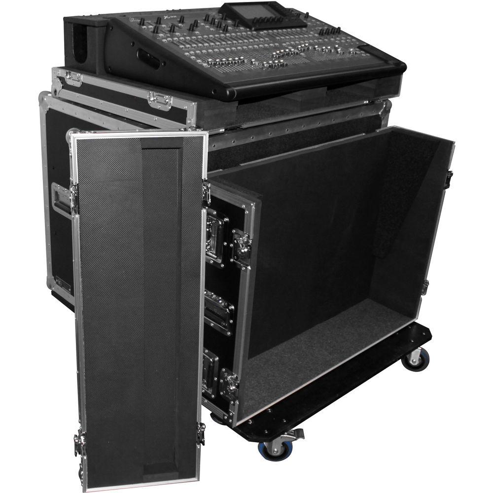 Odyssey Innovative Designs Flight Zone Behringer X32 Case with Doghouse Cable Cover Wheels