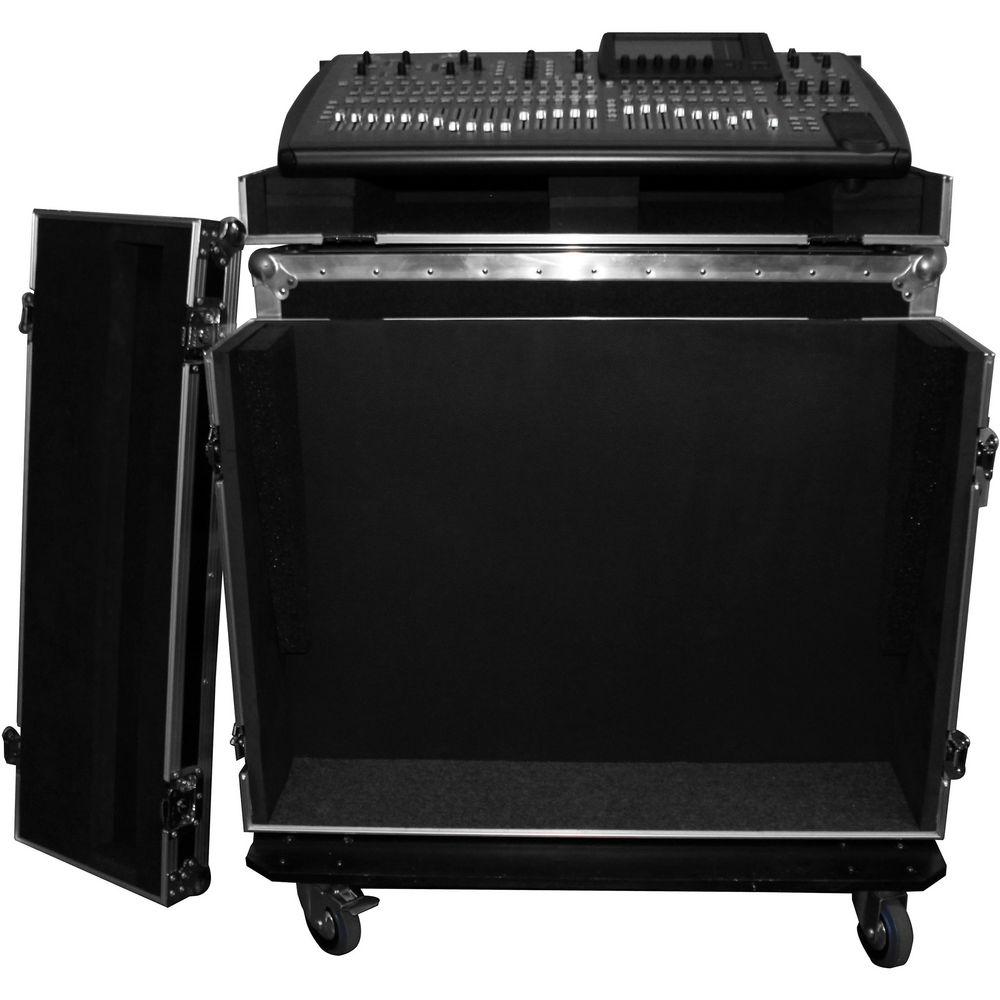 Odyssey Innovative Designs Flight Zone Behringer X32 Case with Doghouse Cable Cover Wheels