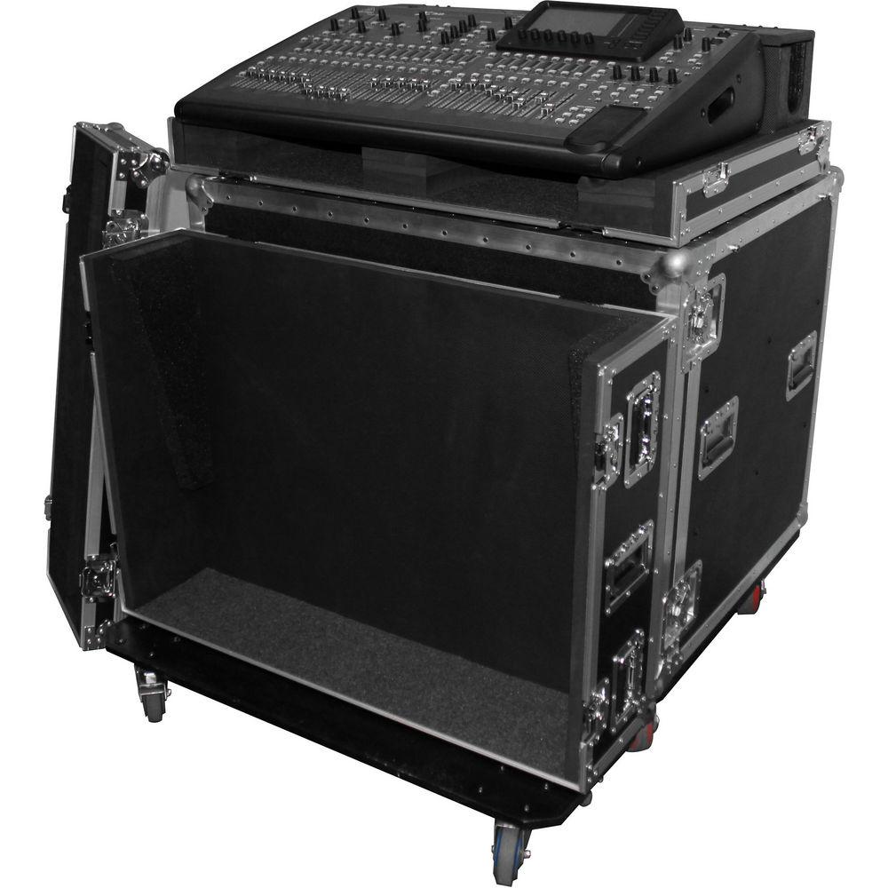 Odyssey Innovative Designs Flight Zone Behringer X32 Case with Doghouse Cable Cover Wheels