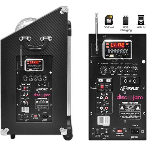 Pyle Pro Disc Jam 600-Watt Portable PA Speaker System with Disco Lights
