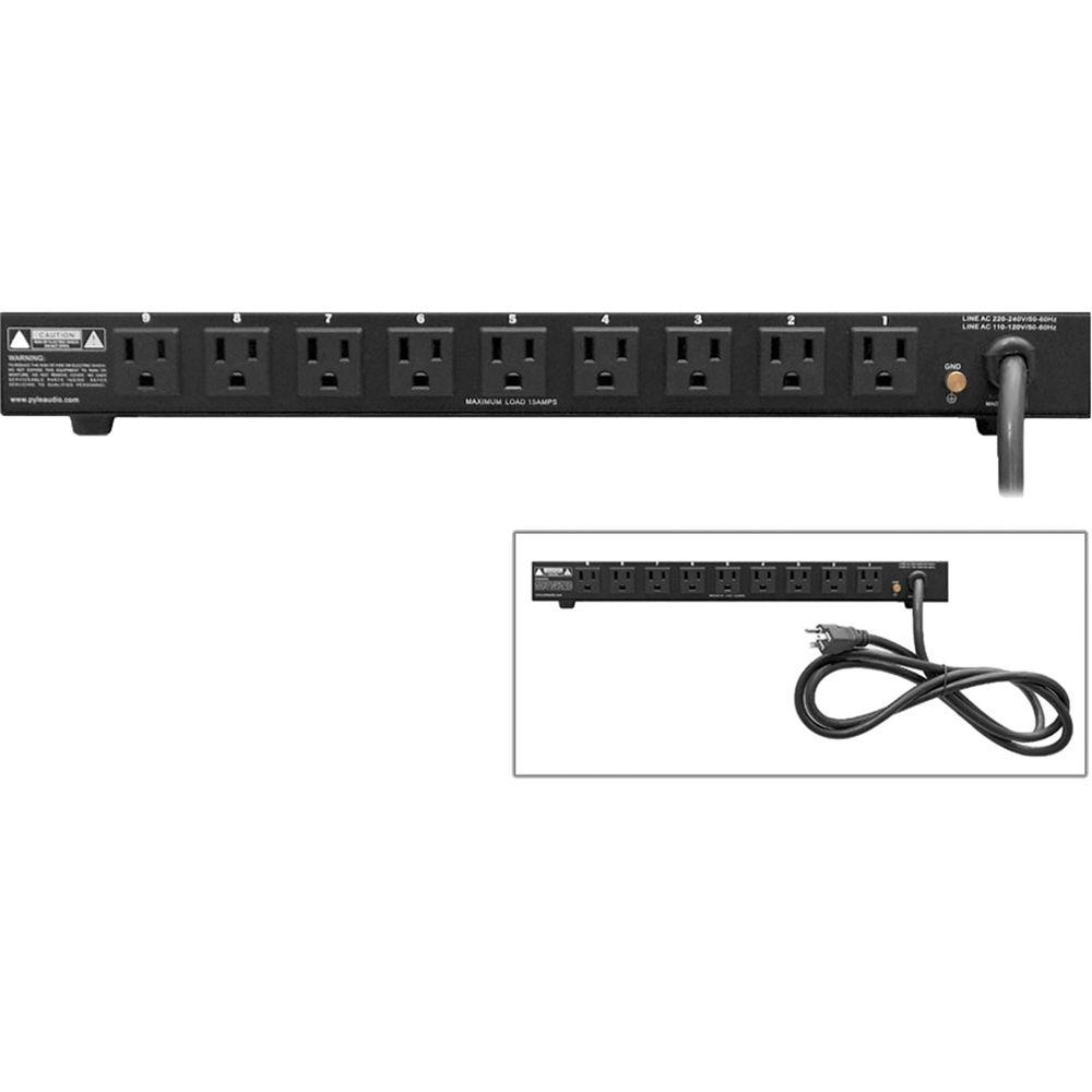 Pyle Pro PDBC70 19" Rackmountable Power Strip Surge Protector