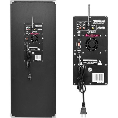 Pyle Pro PSUFM1045A Disco Jam 1,000W 2-Way Speaker System with DJ Lights