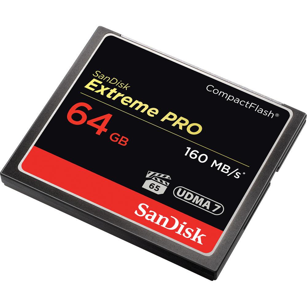 SanDisk 64GB Extreme Pro CompactFlash Memory Card
