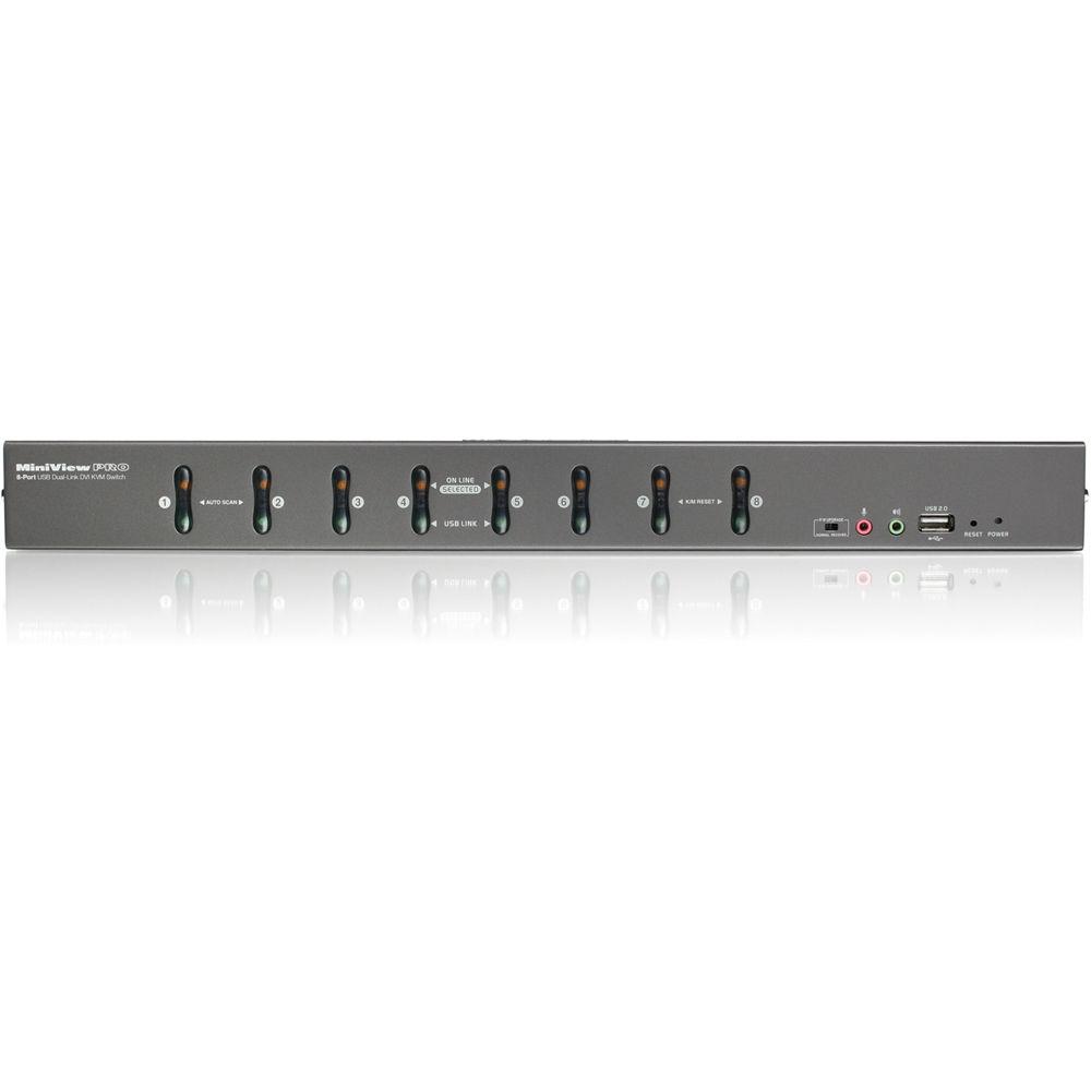 IOGEAR 8-Port Dual Link DVI KVMP Switch KIT with VGA