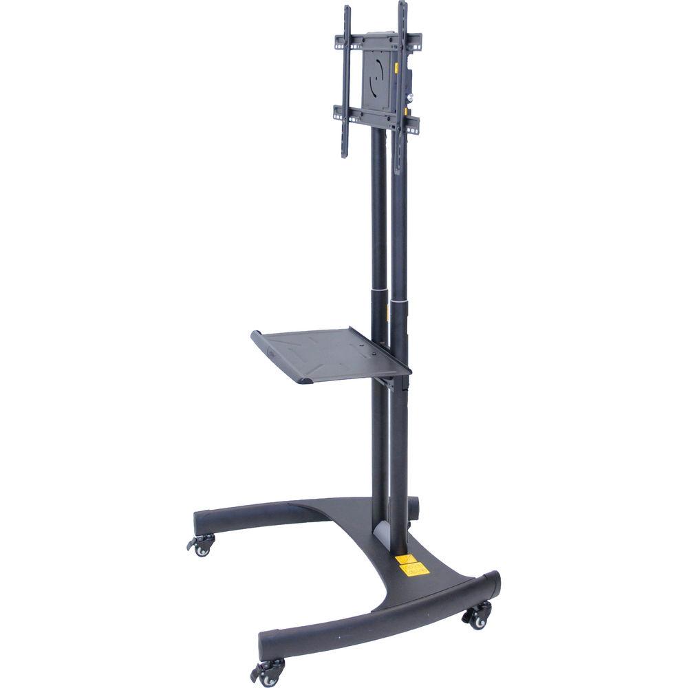 Luxor FP2500 Adjustable Height LCD TV Stand and Mount with Accessory Shelf