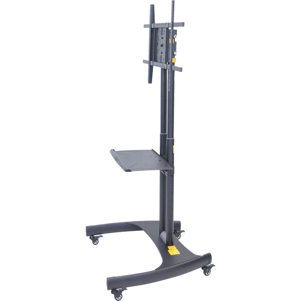 Luxor FP3500 Adjustable Height LCD TV Stand and Rotating Mount with Accessory Shelf