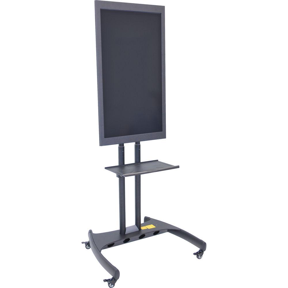 Luxor FP3500 Adjustable Height LCD TV Stand and Rotating Mount with Accessory Shelf