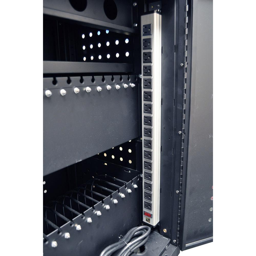 Luxor LLTM30-B 30 Tablet Chromebook Charging Rolling Cart