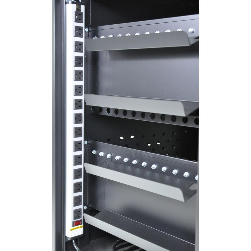 Luxor LLTM30-B 30 Tablet Chromebook Charging Rolling Cart