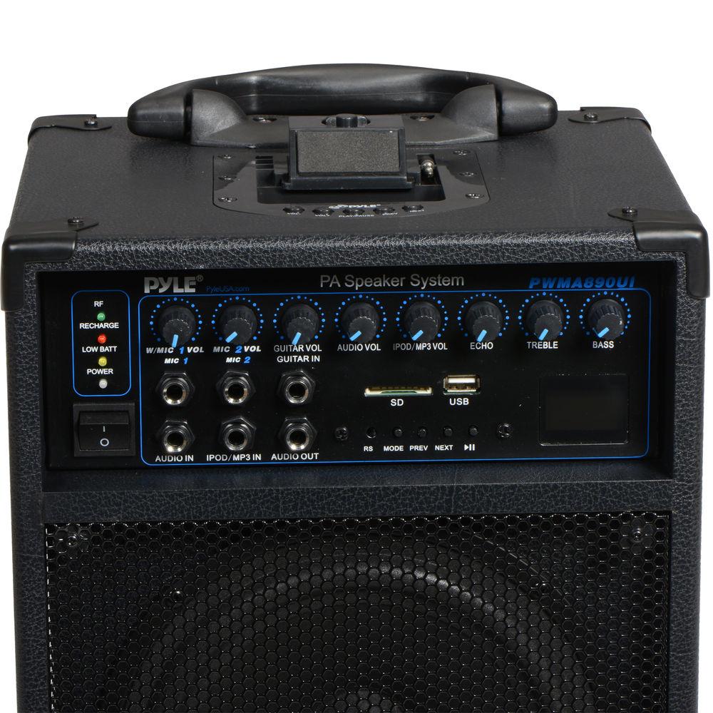 Pyle Pro PWMA890UI 500W Dual-Channel Wireless Portable PA System