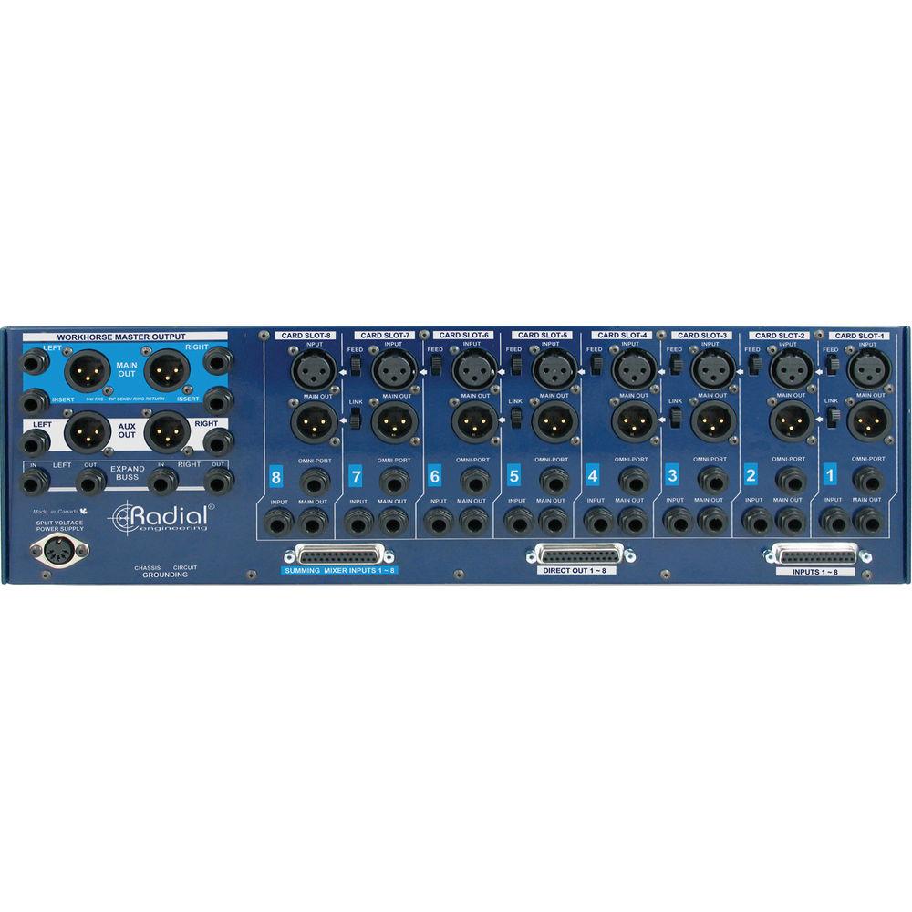 Radial Engineering 500 Series Workhorse 8-Module Rack with 8-Channel Mixer