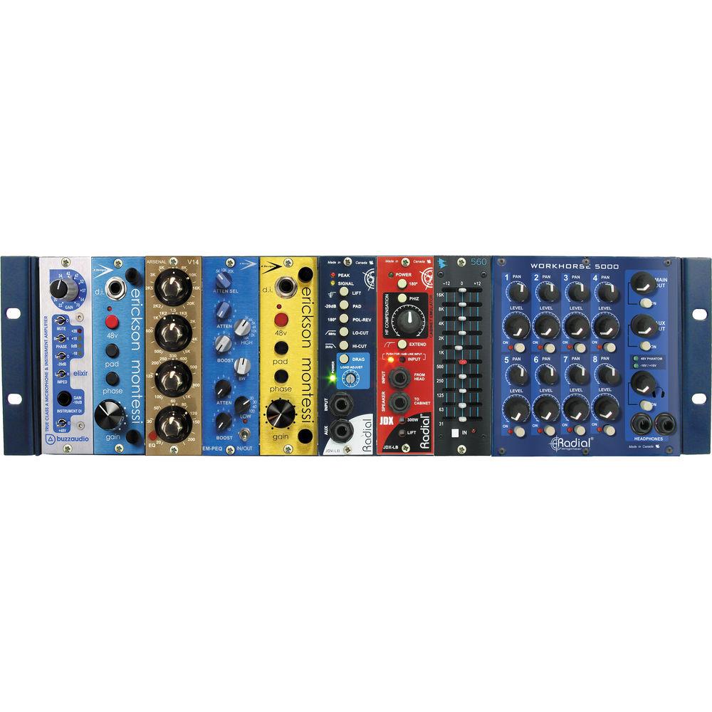 Radial Engineering 500 Series Workhorse 8-Module Rack with 8-Channel Mixer