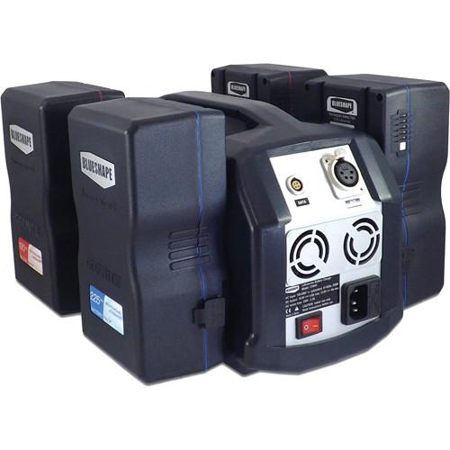 BLUESHAPE 4-Channel Charger & Monitoring Utility for V-Mount Lithium-Ion Batteries