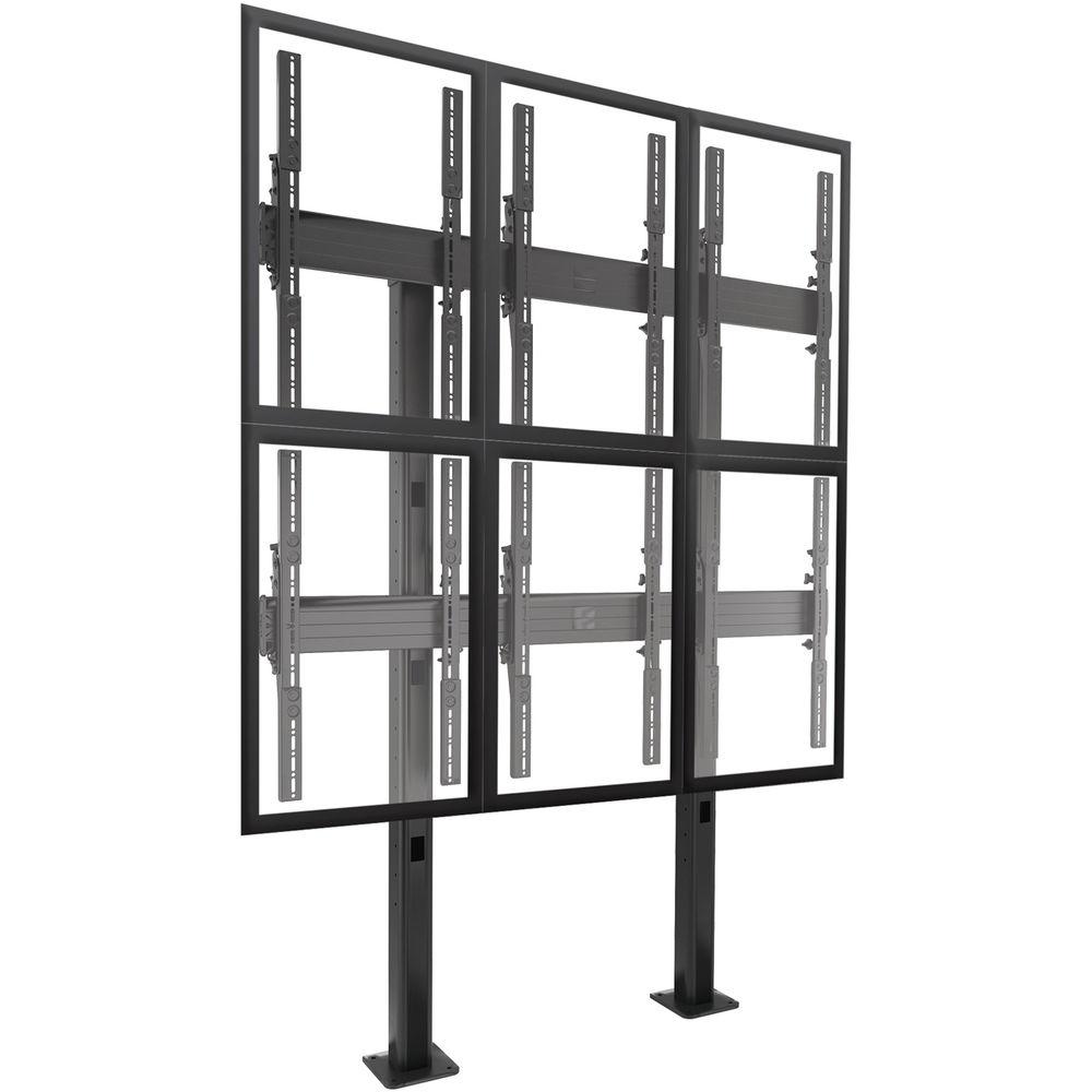 Chief FUSION 3 x 2 Portrait Micro-Adjustable Large Bolt-Down Freestanding Video Wall