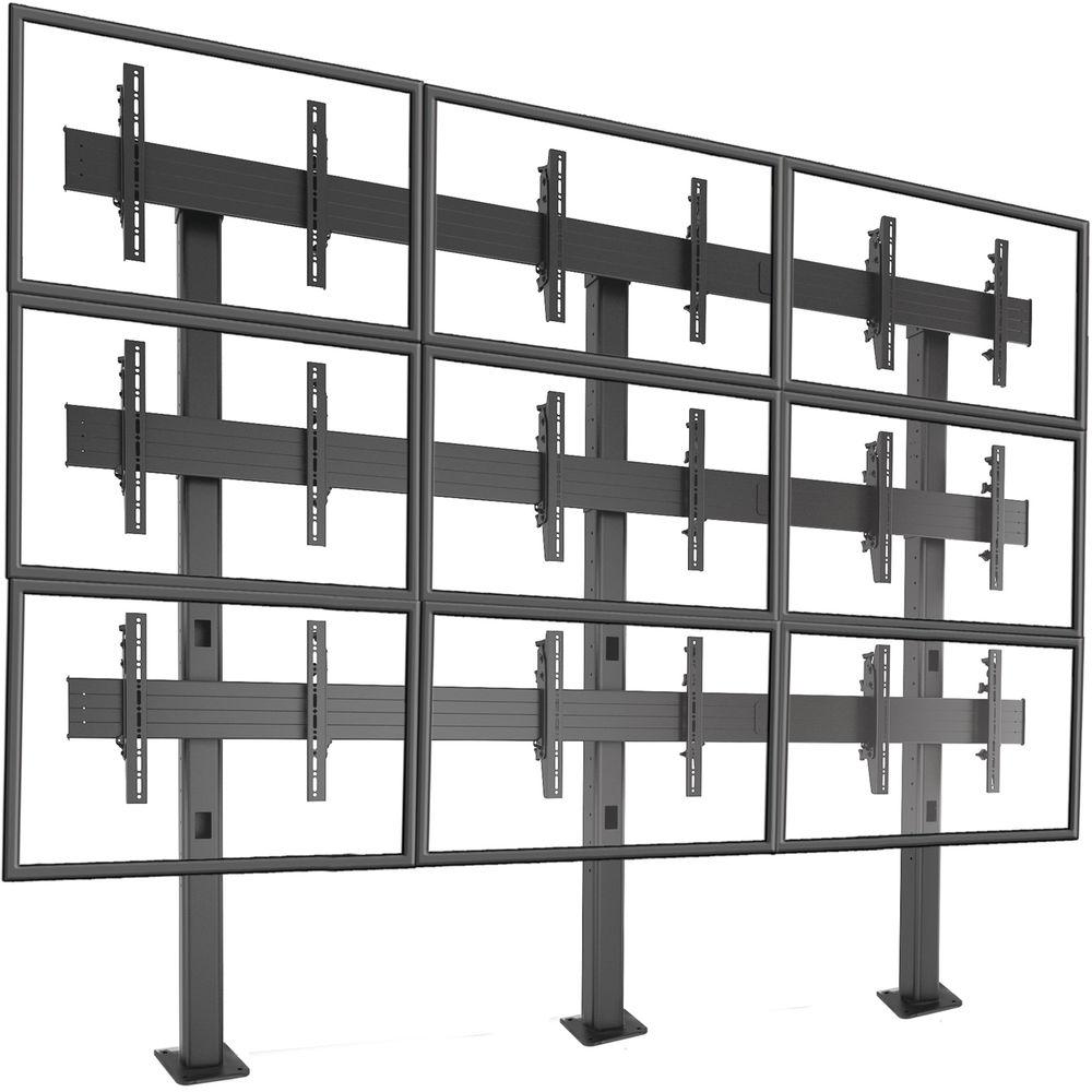 Chief FUSION 3 x 3 Micro-Adjustable Large Bolt-Down Freestanding Video Wall