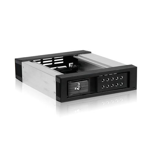 iStarUSA 5.25" to 1 x 3.5" Trayless SATA SAS Hot-Swap Cage Black