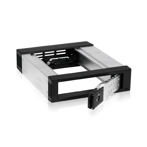 iStarUSA 5.25" to 1 x 3.5" Trayless SATA SAS Hot-Swap Cage Silver