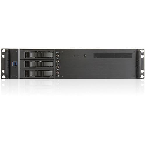 iStarUSA D-230HB-T 2U Compact 3 x 3.5" Bay Hotswap microATX Rackmount Chassis