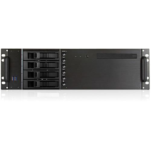 iStarUSA D-340HB-T 3 RU Compact 4 x 3.5" Bay Hotswap microATX Rackmount Chassis