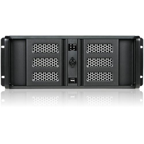iStarUSA D-407LSE-BK-TS859 4-Bay 4U Rackmount Chassis with 8" Touch Screen LCD