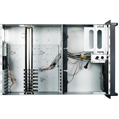 iStarUSA D-407LSE-BK-TS859 4-Bay 4U Rackmount Chassis with 8" Touch Screen LCD