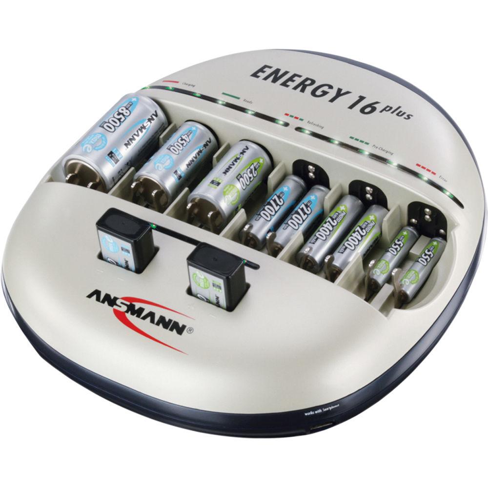 Ansmann ENERGY 16 PLUS Charger for NiMH or NiCd Batteries